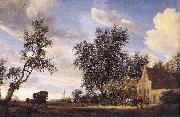 RUYSDAEL, Salomon van Halt at an Inn af oil painting artist